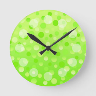 Lime Fizz 'Bubbles' clock round