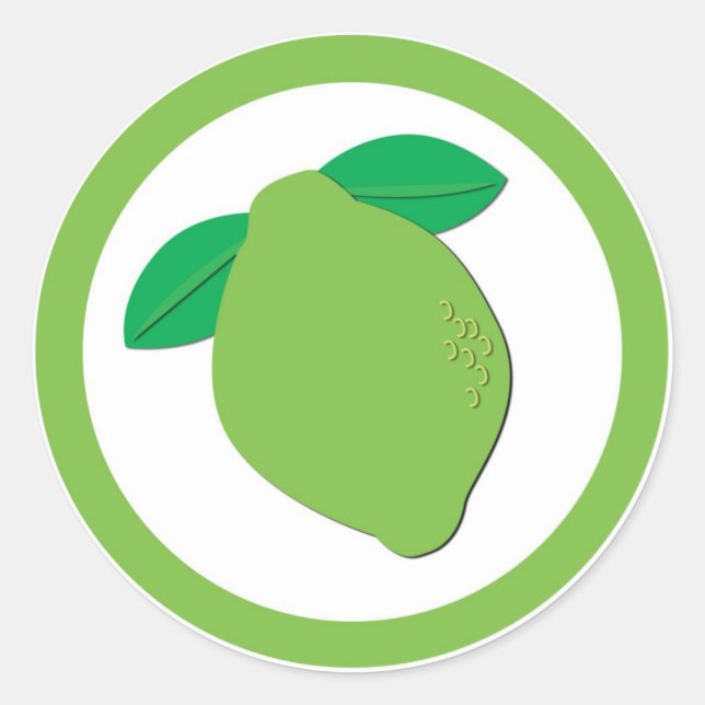 Lime flavor circle sticker labels (Front)