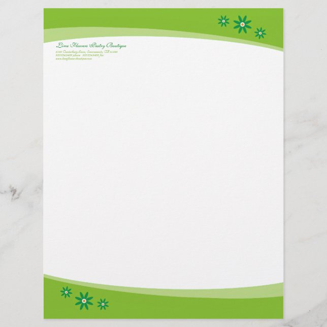 Lime Flower Letterhead (Front)