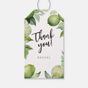 Lime foliage thank you gift tags