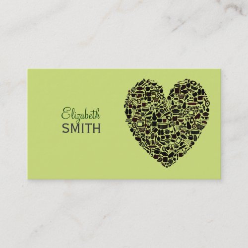 Lime Foodies Food Lovers Custom Business Card