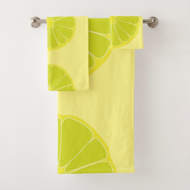Lime Fruit   Bath Towel Set (Insitu)