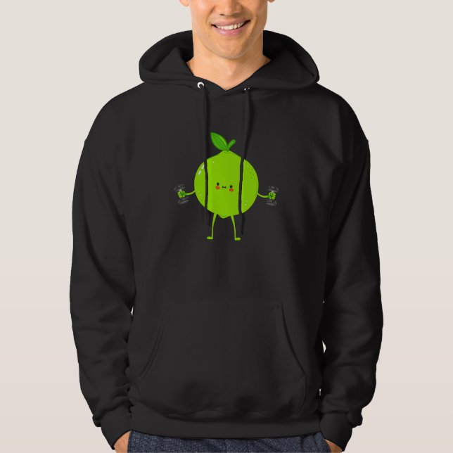 Lime Fruit Costume Workout Bodybuilding Lift Gym G Hoodie (Front)