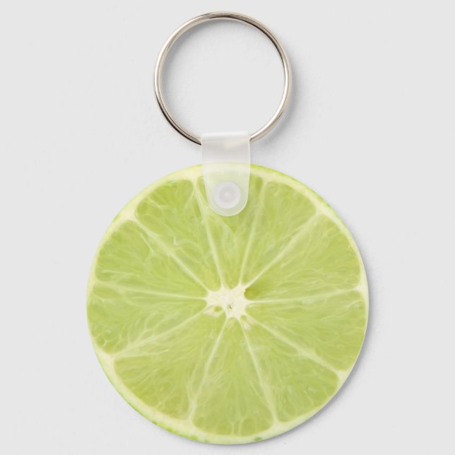 Lime Fruit Fresh Slice Keychain (Front)