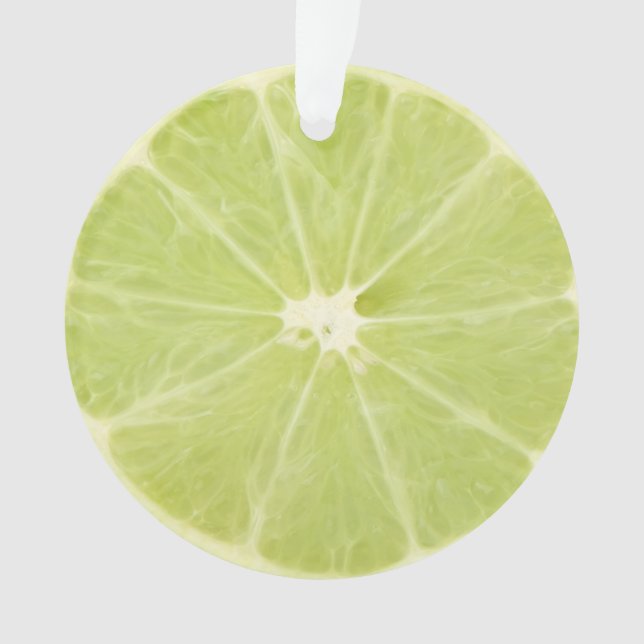 Lime Fruit Fresh Slice Ornament (Front)