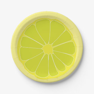 Lime Fruit Party Paper Plates