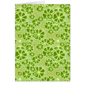 Lime Fruit Slice Pattern Cards