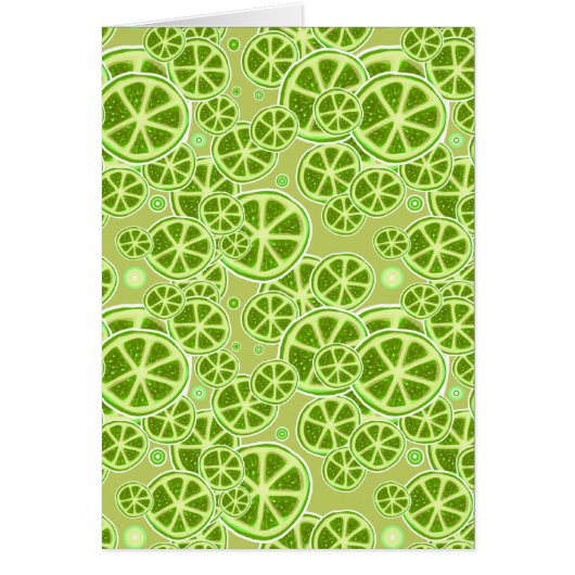 Lime Fruit Slice Pattern Cards (Front)