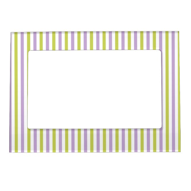 Lime & Fuchsia Stripes custom picture frame (Front)