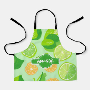 Lime Geometric Colorful Personalized Pattern Apron