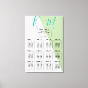 Lime Geometric Magnificent Minimalist Wedding Canvas Print