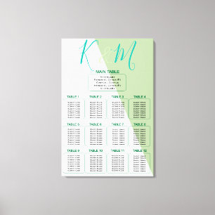 Lime Geometric Magnificent Minimalist Wedding Canvas Print