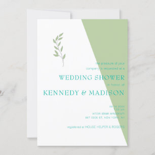 Lime Geometric Magnificent Minimalist Wedding Invitation
