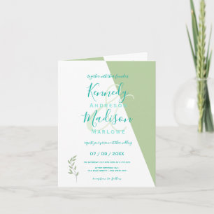 Lime Geometric Magnificent Minimalist Wedding Invitation