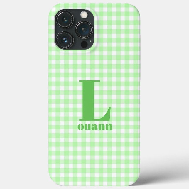 lime gingham Case-Mate iPhone case (Back)