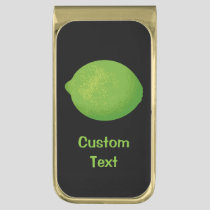 Lime Gold Finish Money Clip