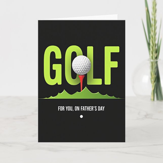 Lime Golf Sphere Fathers Day Card (Front)