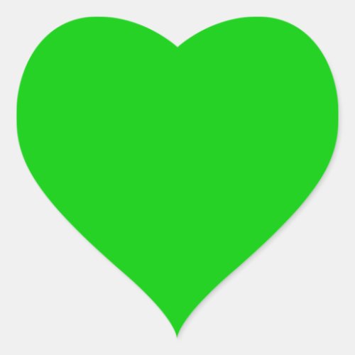 Lime green 00cc00 heart sticker