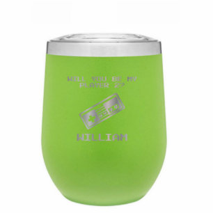 Lime Green 12oz Player 2 Insulated Wine Tumbler