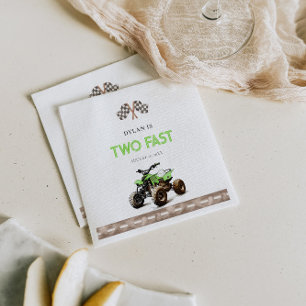 Lime Green 4 Wheeler Bike Birthday Napkins