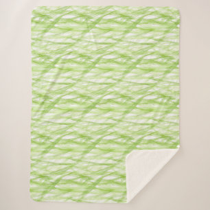 Lime Green Abstract Sherpa Blanket