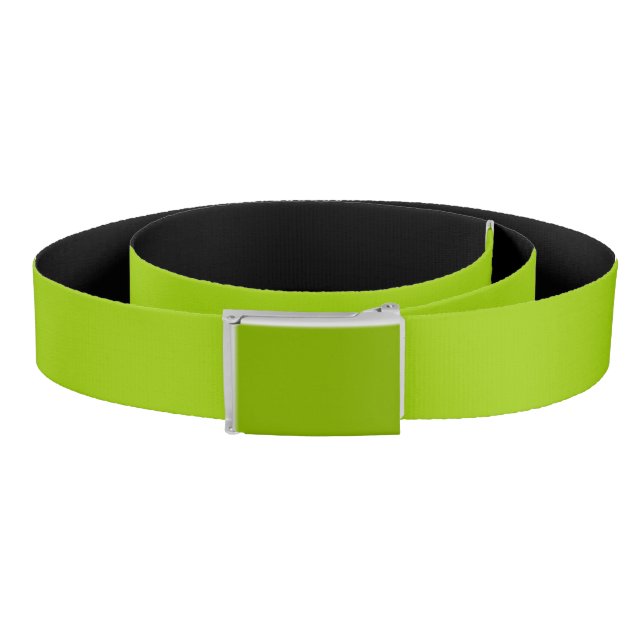 Lime Green Accent Color Ready to Customize Belt (Coil)
