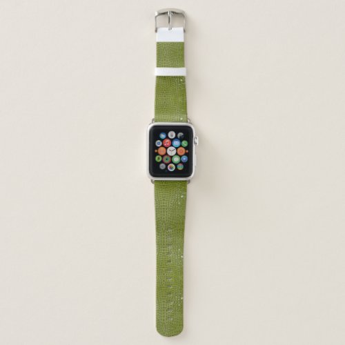Lime Green Alligator Skin Apple Watch Band
