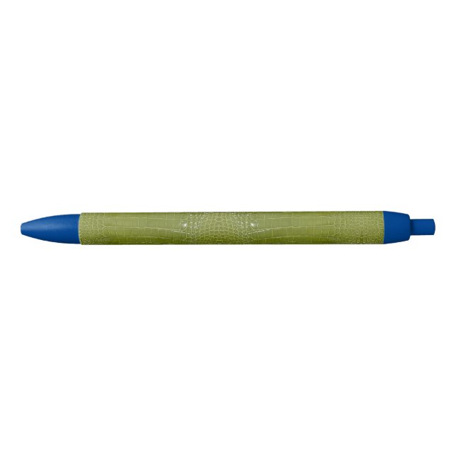 Lime Green Alligator Texture Print Pen (Front)