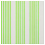 Lime green and beige five stripes pattern fabric