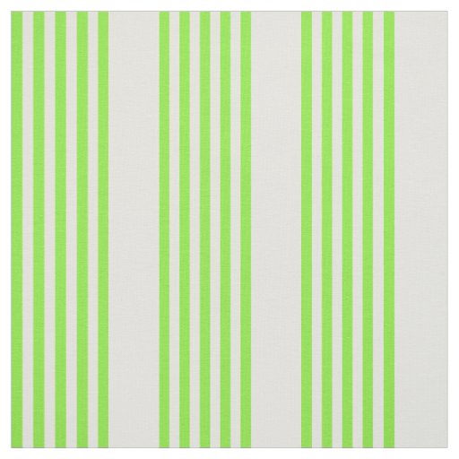 Lime green and beige five stripes pattern fabric