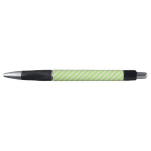 Lime green and beige five stripes pattern pen