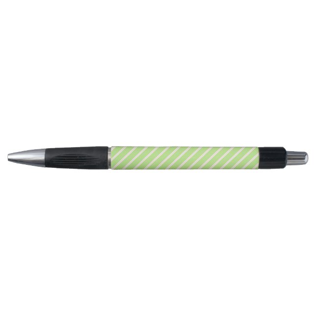 Lime green and beige five stripes pattern pen (Front)