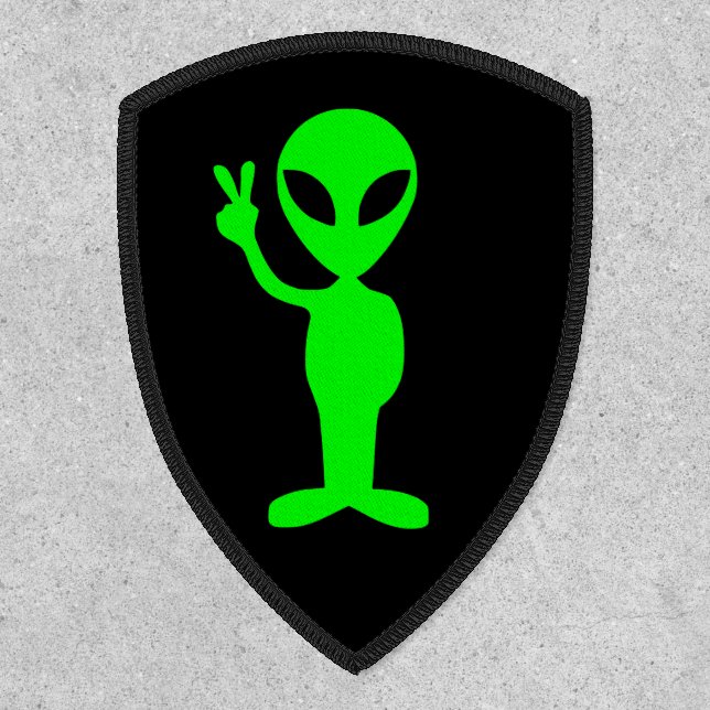 Lime Green and Black Alien Patch (Front)