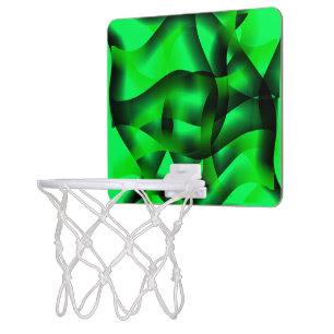Lime green and black curling, with shadow? mini basketball hoop
