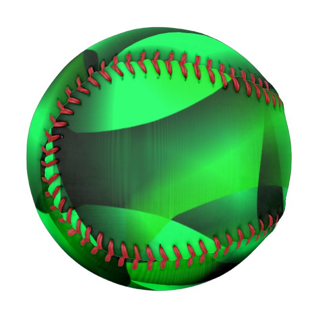 Lime green and black curling, with some shadow? baseball (Front Left)