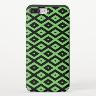 Lime green and black diamond pattern iPhone 8/7 plus slider case