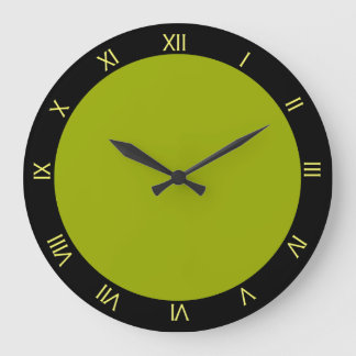 Lime Green and Black Kitchen Wall Clock