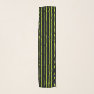 Lime Green and Black Pinstripe Scarf