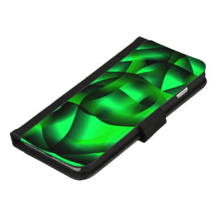 Lime green and black ripples, with some shadow? iPhone 8/7 plus wallet case