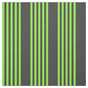 Lime green and charcoal five stripes pattern fabric