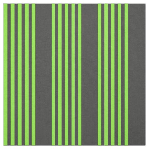 Lime green and charcoal five stripes pattern fabric