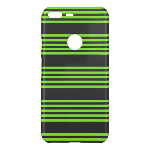 Lime green and charcoal five stripes pattern uncommon google pixel XL case