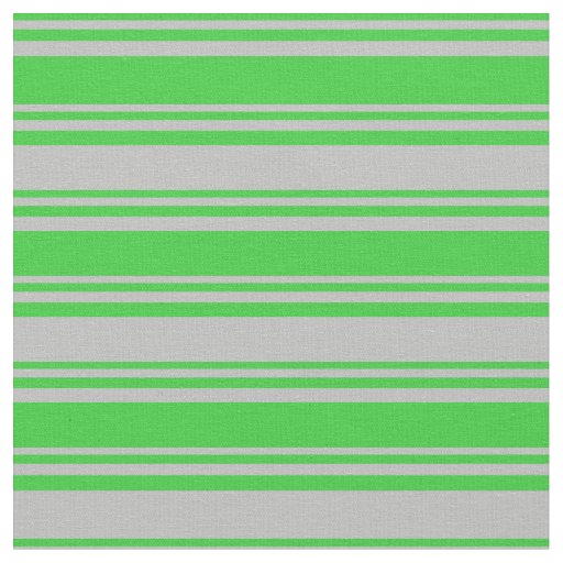 Lime Green and Grey Stripes Fabric