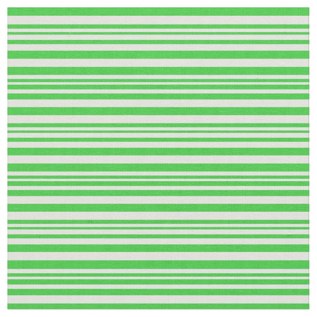 Lime Green and Light Cyan Lines Pattern Fabric (Close Up)