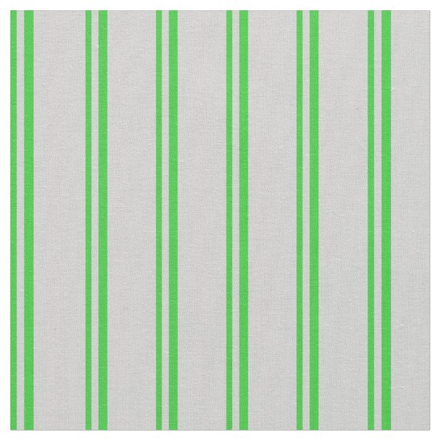 Lime Green and Light Grey Lines Pattern Fabric (Close Up)