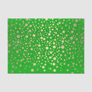 Lime Green and Metallic Gold Confetti Tissue Paper