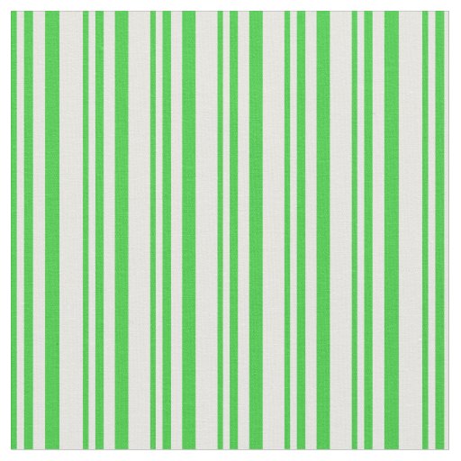 Lime Green and Mint Cream Lines Fabric