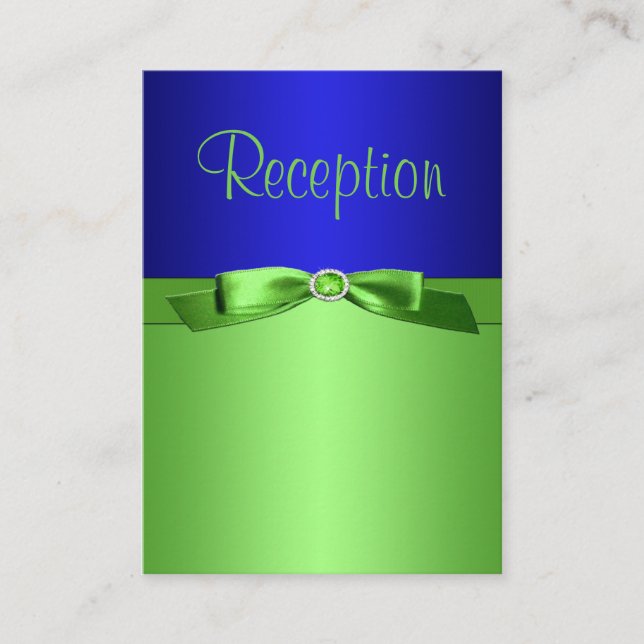 Lime Green and Royal Blue Enclosure Card (Front)