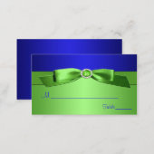 Lime Green and Royal Blue Placecards (Front/Back)