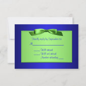 Lime Green and Royal Blue Reply Card (Back)